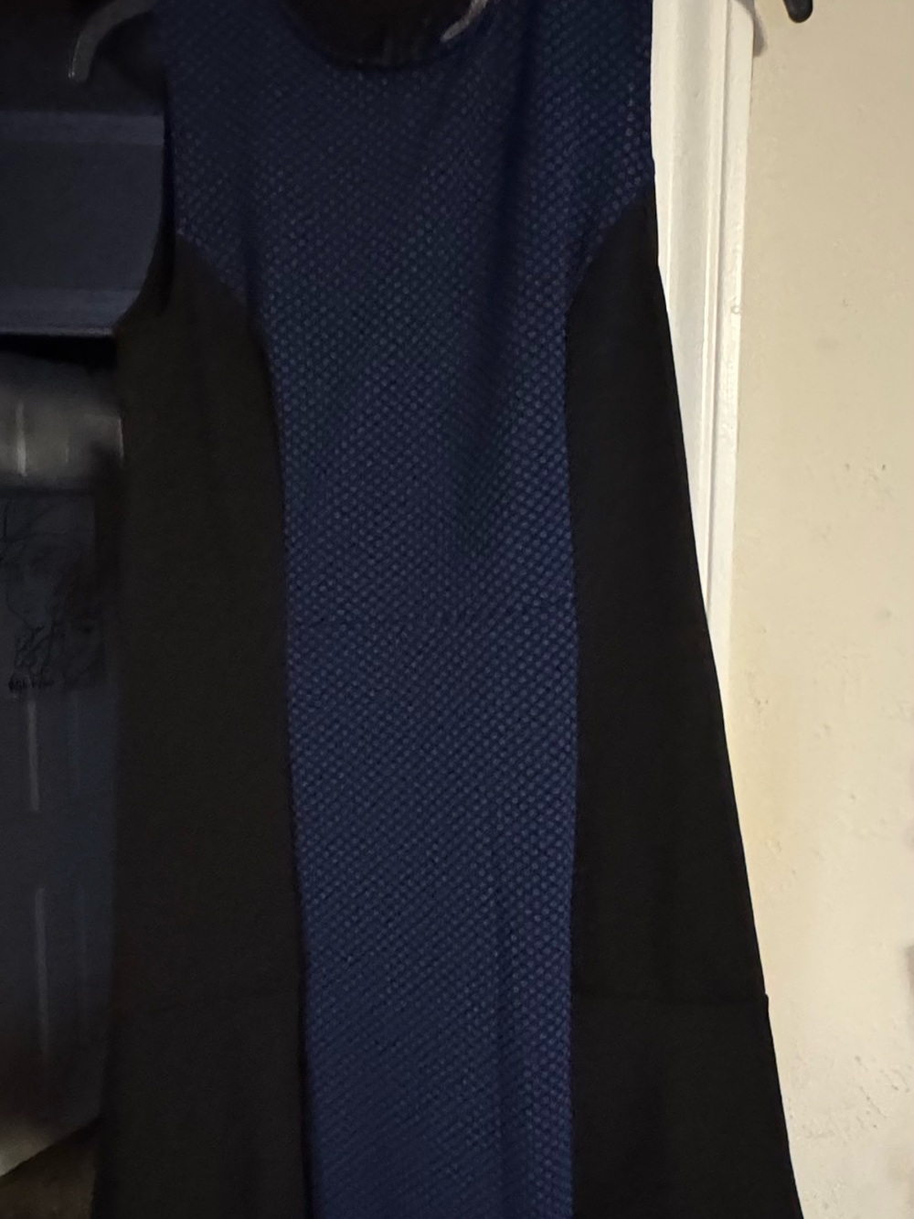 Women’s Sleeveless Dress Daisy Fuentes Blue and Black Size Medium.